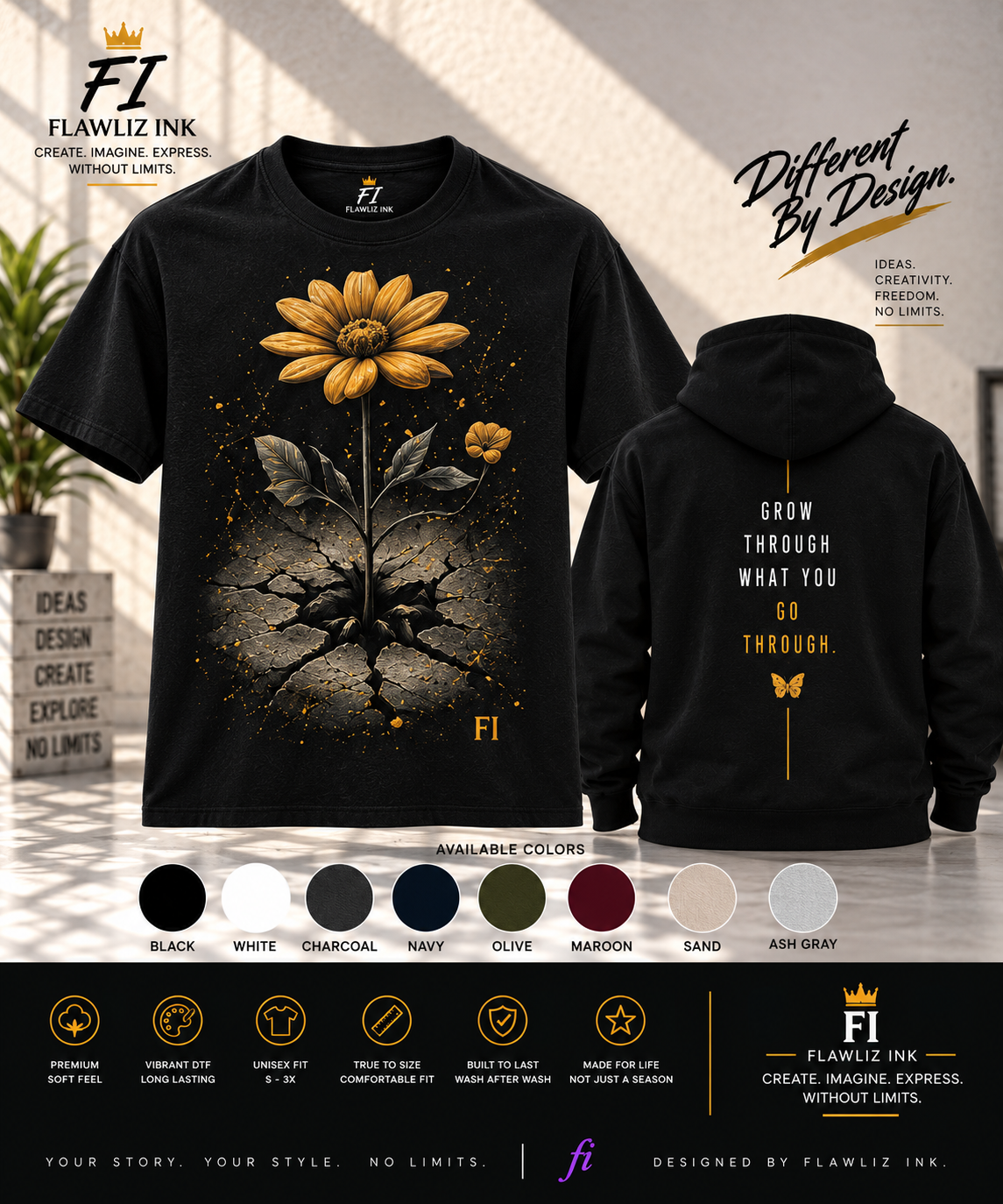 Grow Through It | Graphic Tee & Hoodie