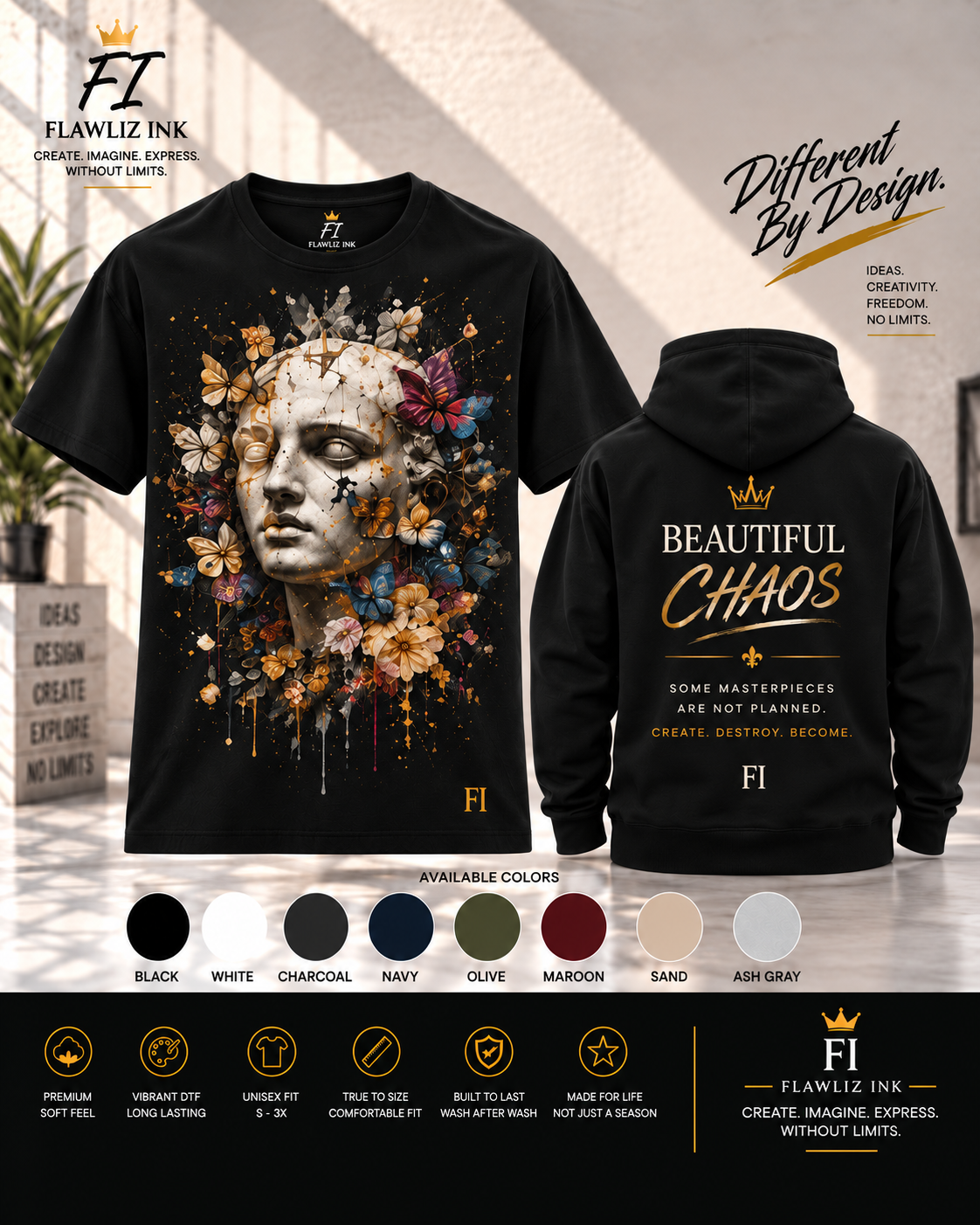 Beautiful Chaos | Graphic Tee & Hoodie