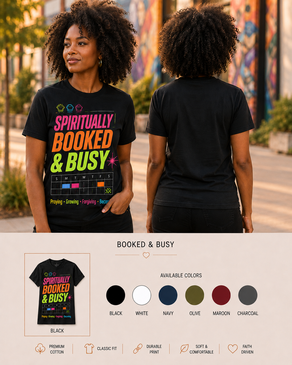 Spiritually Booked & Busy | Unisex Faith T-Shirt & Hoodie