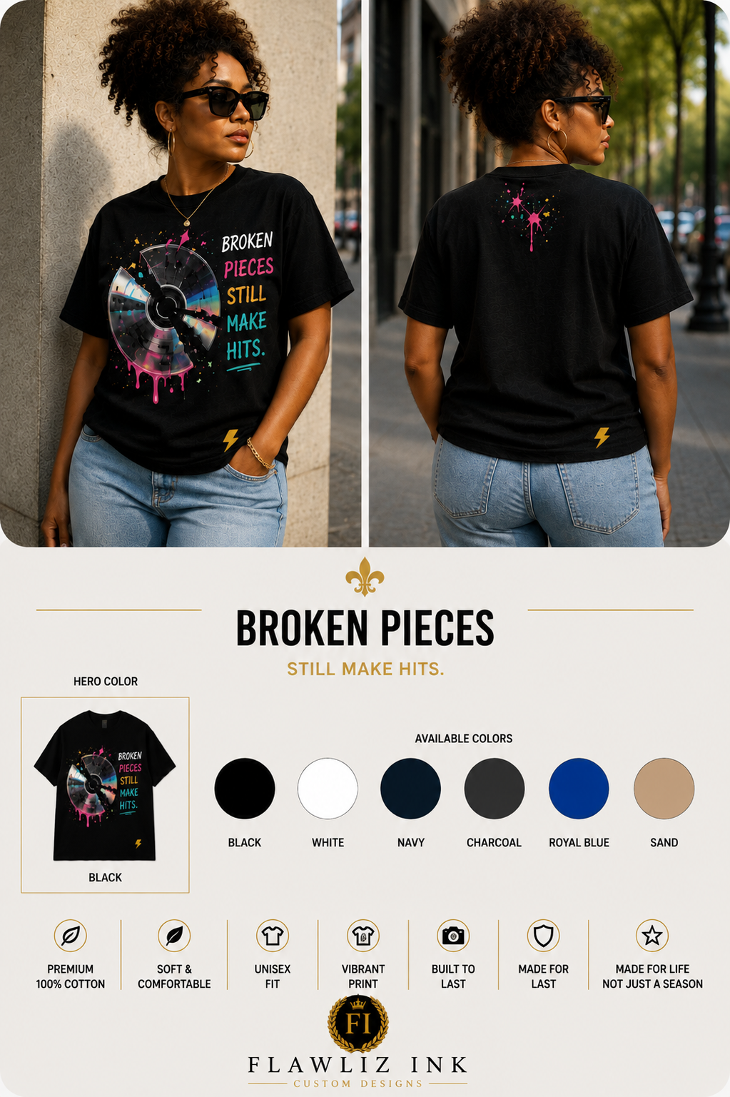 Broken Pieces. Still Make Hits™ | T-Shirt & Hoodie