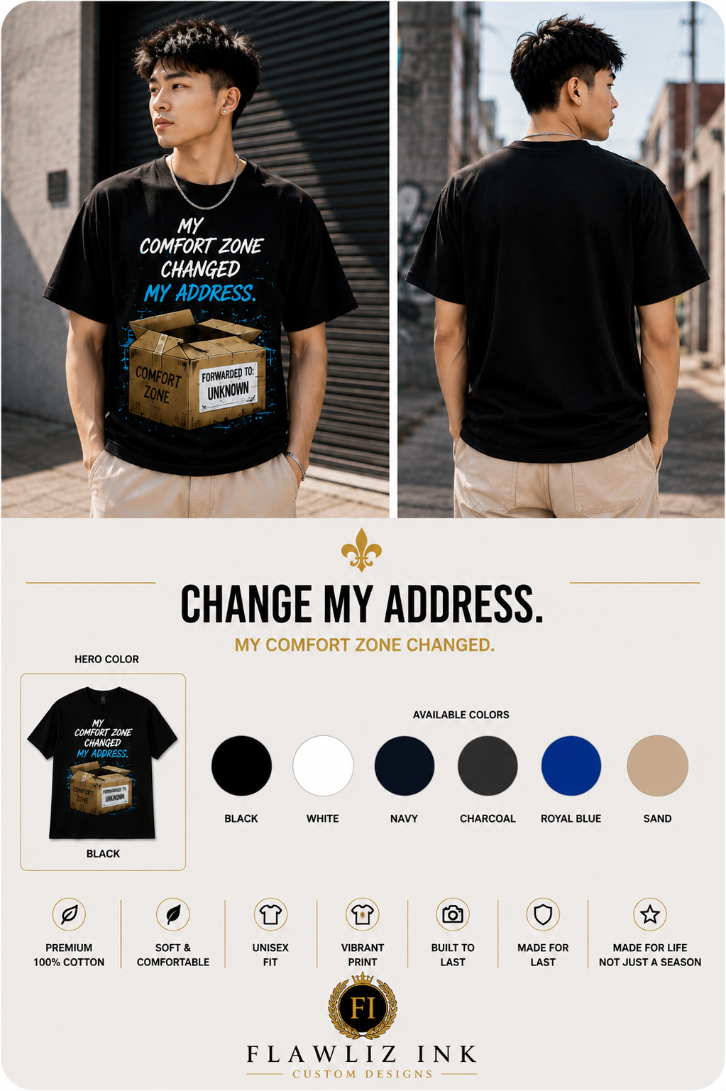 My Comfort Zone Changed My Address™ | T-Shirt & Hoodie