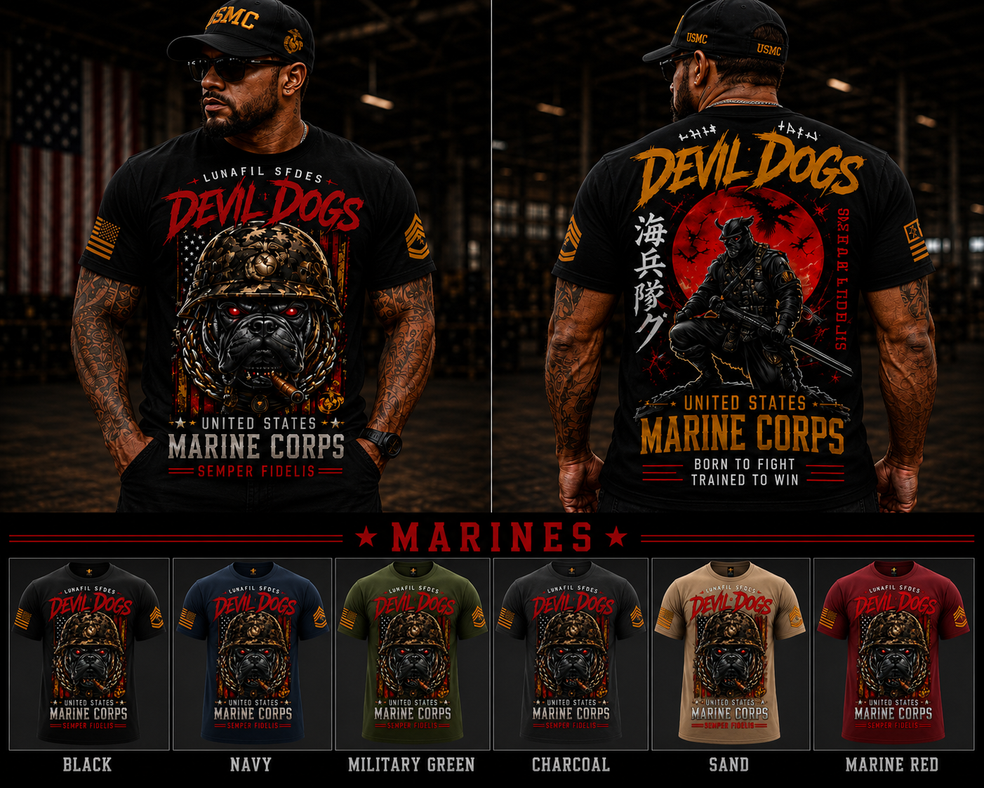 Devil Dogs™ | USMC Brotherhood Premium Graphic T-Shirt & Hoodie