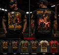 Devil Dogs: Every Day. Every Battle. Always Faithful. | USMC Front & Back T-Shirt & Hoodie