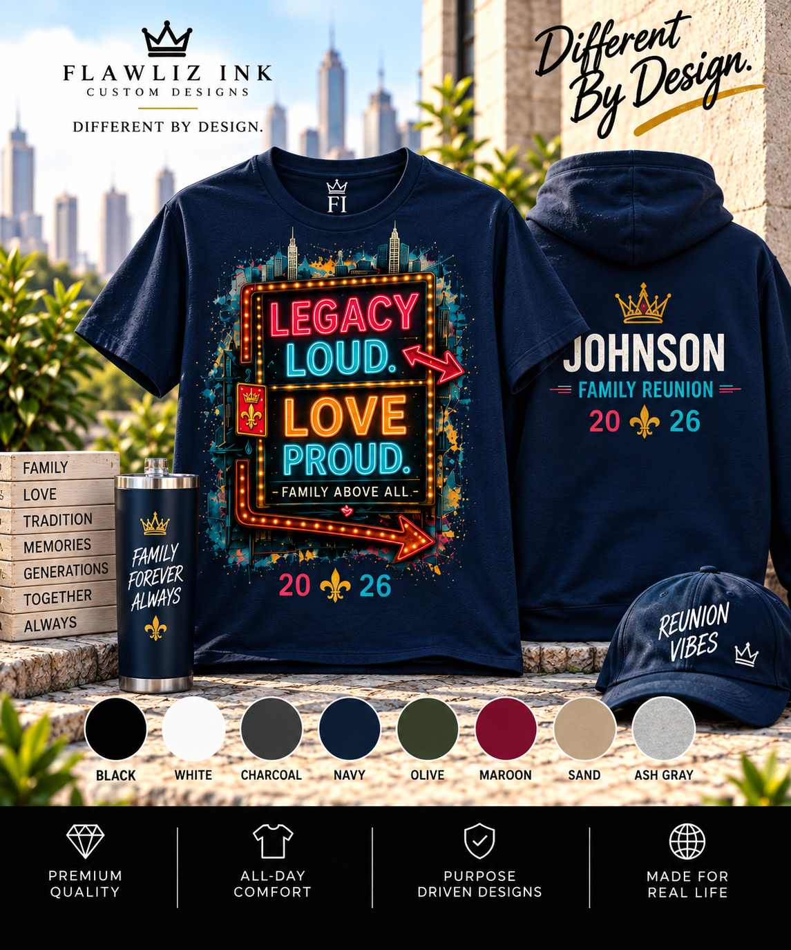 Legacy Loud, Love Proud | Graphic Tee & Hoodie