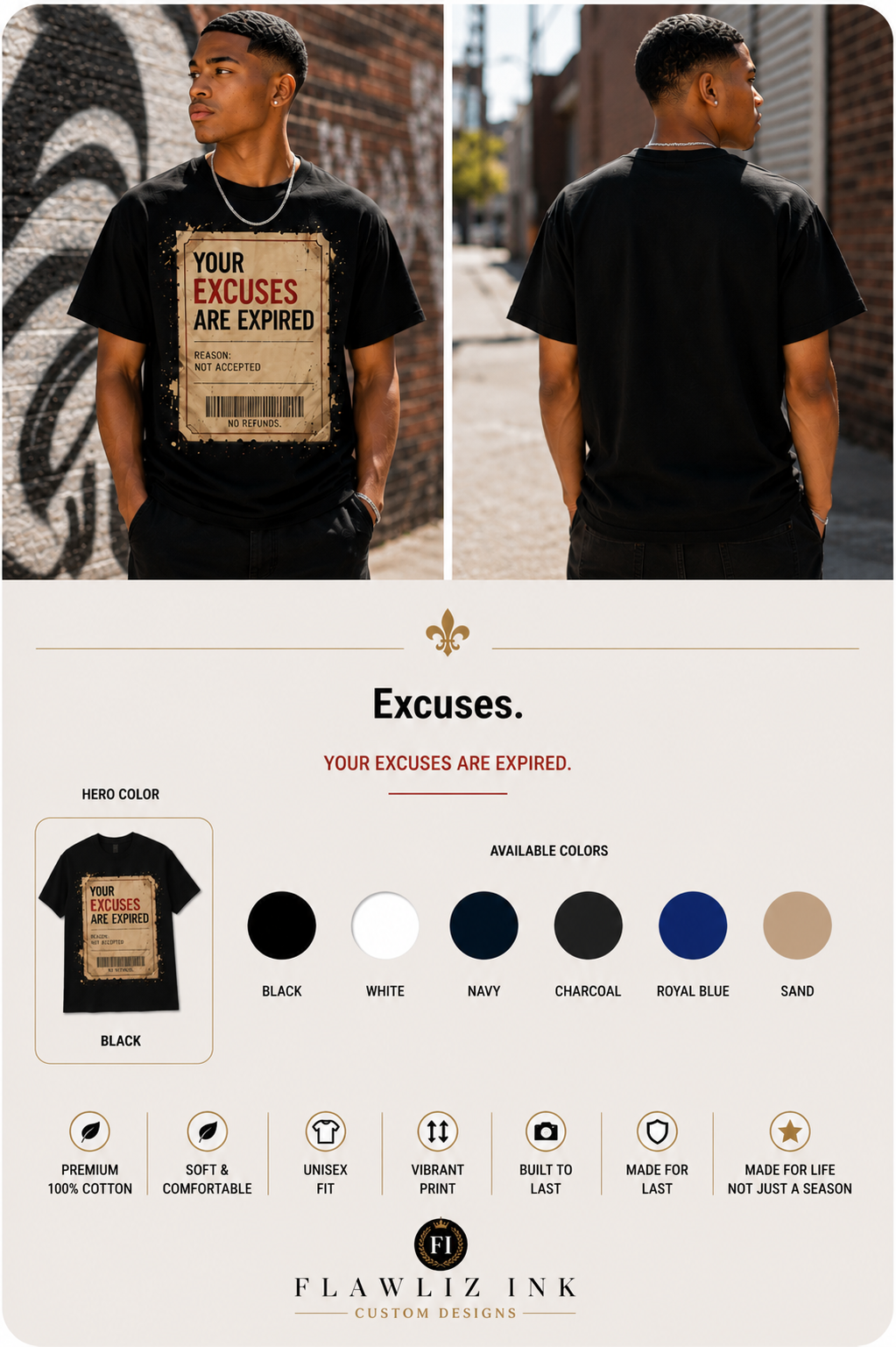 Your Excuses Are Expired™ | T-Shirt & Hoodie