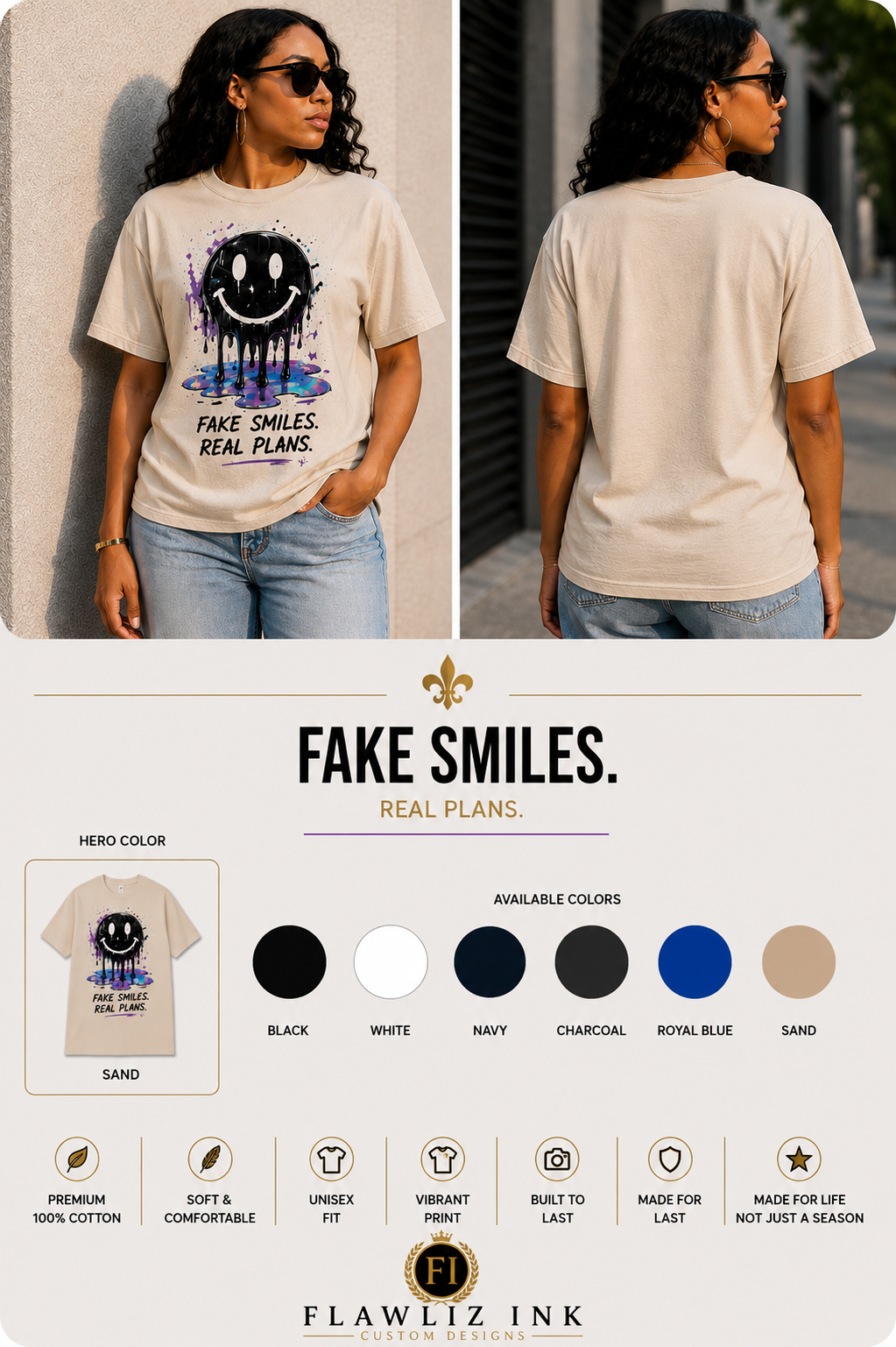 Fake Smiles. Real Plans.™ | T-Shirt & Hoodie