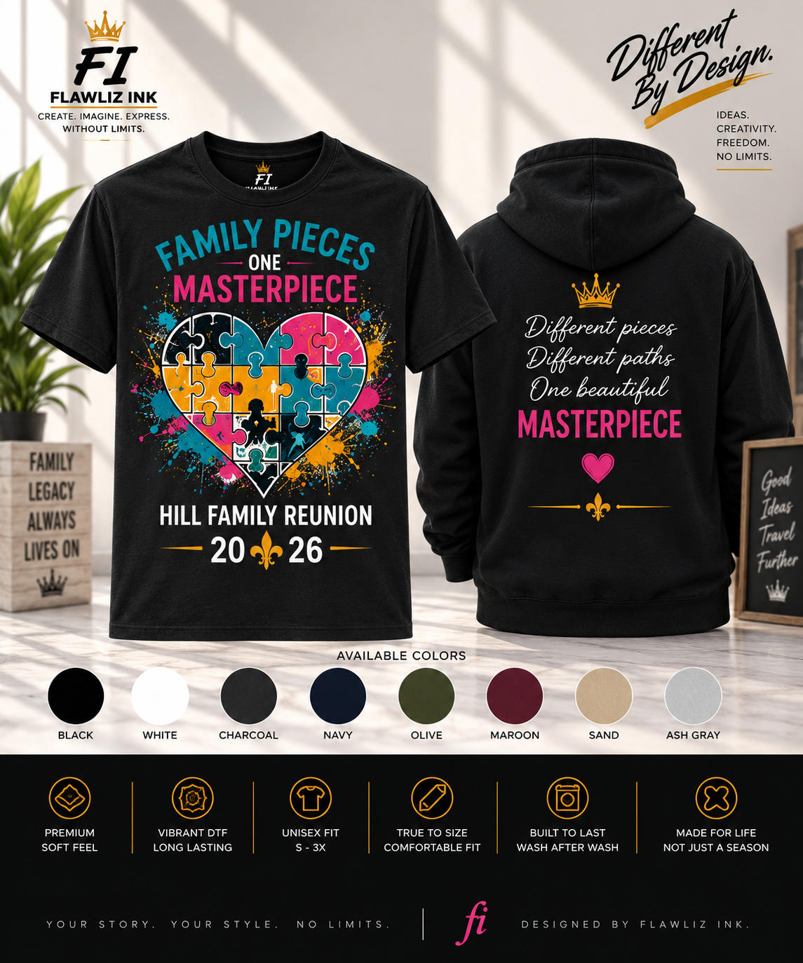 Family Pieces, One Masterpiece | Graphic Tee & Hoodie