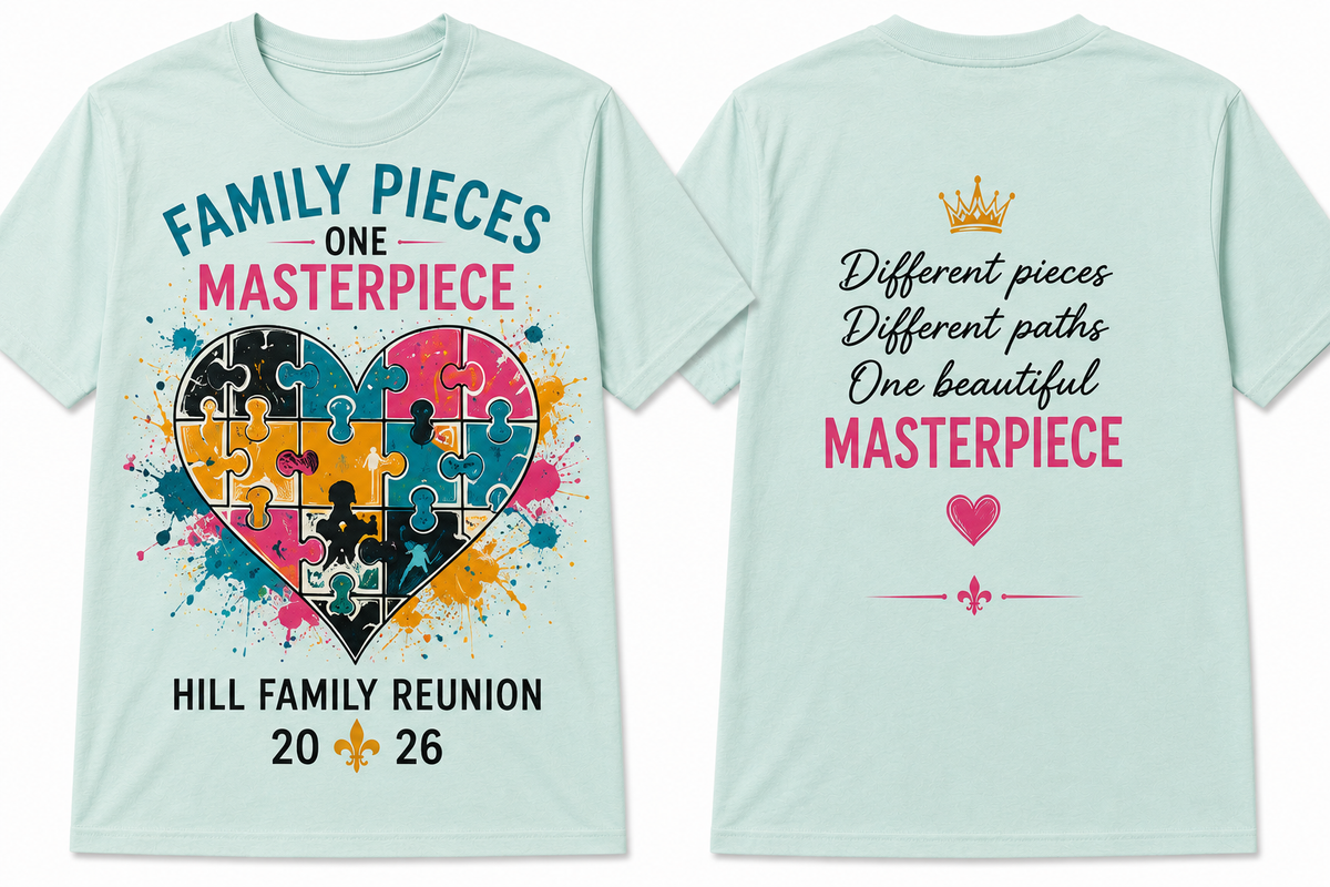 Family Pieces, One Masterpiece graphic tee and hoodie by Flawliz Ink - product image 1