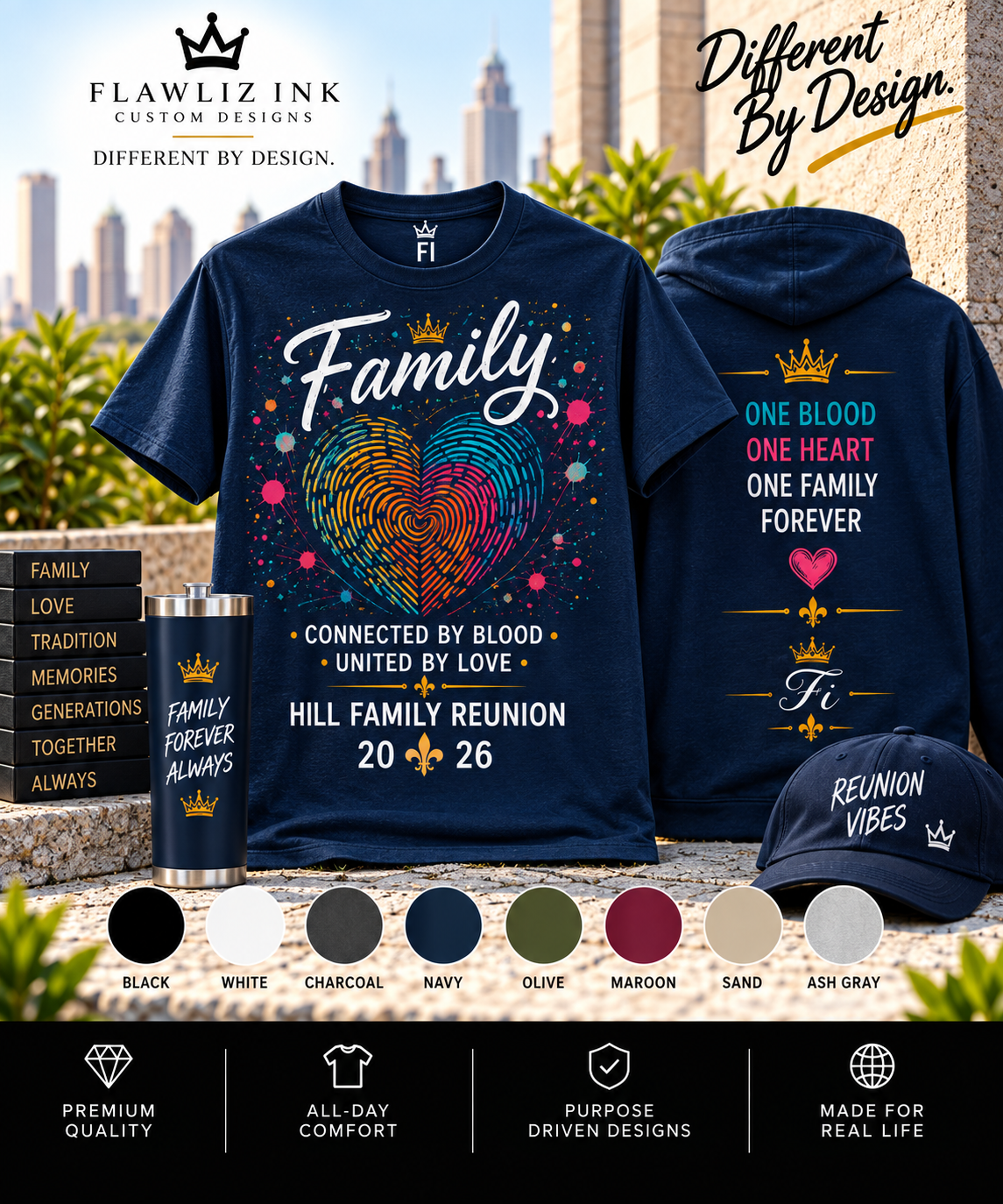 Connected by Blood, United by Love | Graphic Tee & Hoodie