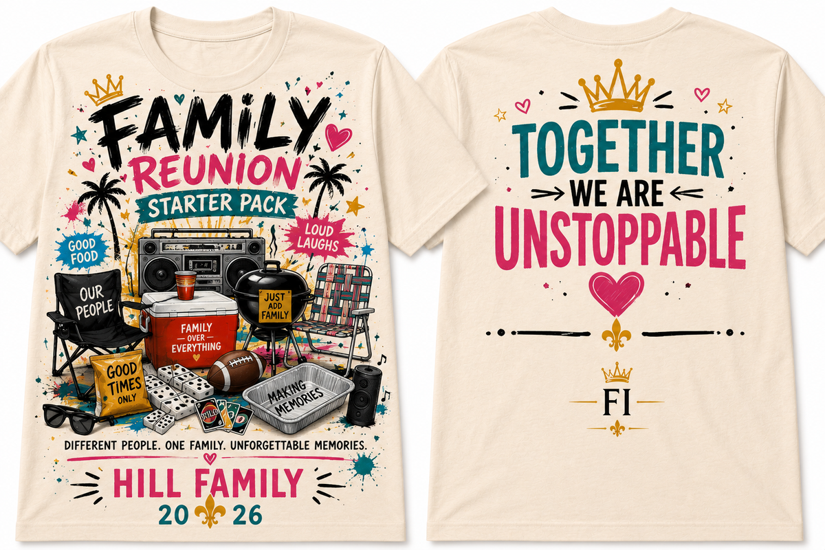 Family Reunion Starter Pack graphic tee and hoodie by Flawliz Ink - product image 1