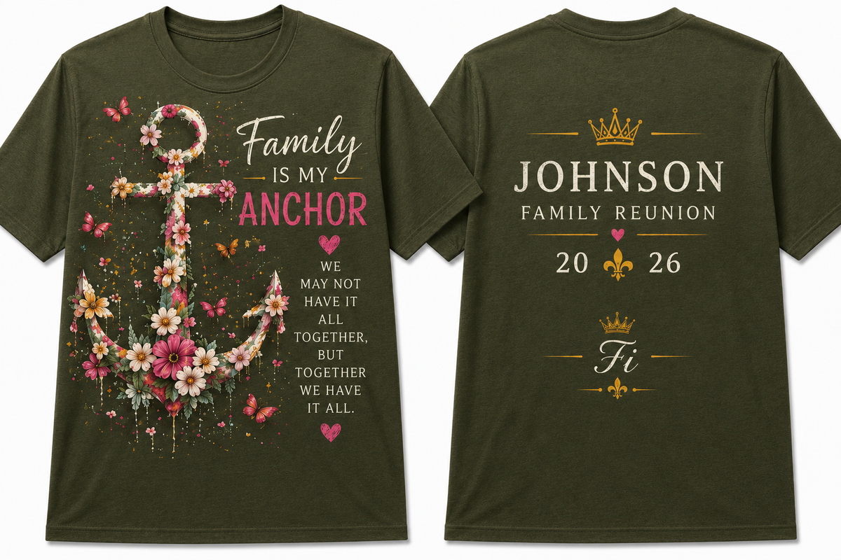 Family Is My Anchor graphic tee and hoodie by Flawliz Ink - product image 1