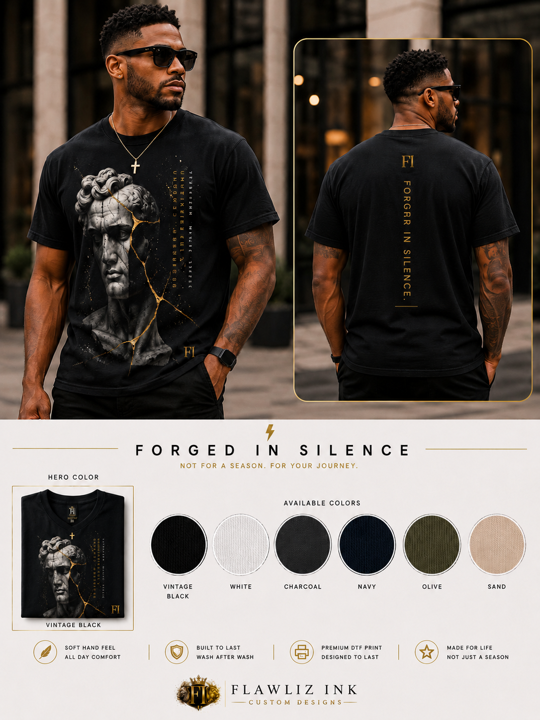 Forged in Silence | Premium Unisex Graphic Tee | T-Shirt & Hoodie