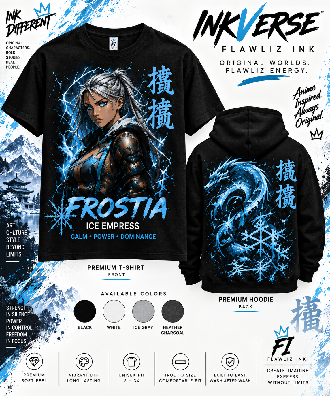 BLAZE | Heart of the Fire | InkVerse Premium T-Shirt & Hoodie.