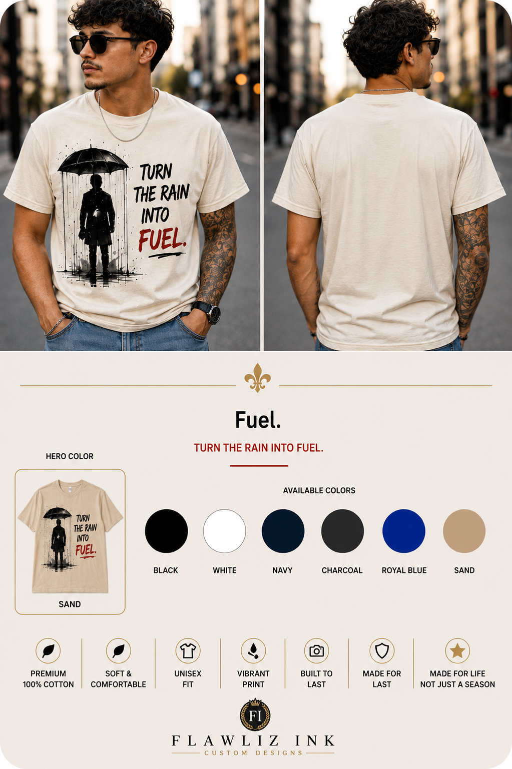Turn the Rain Into Fuel™ | T-Shirt & Hoodie