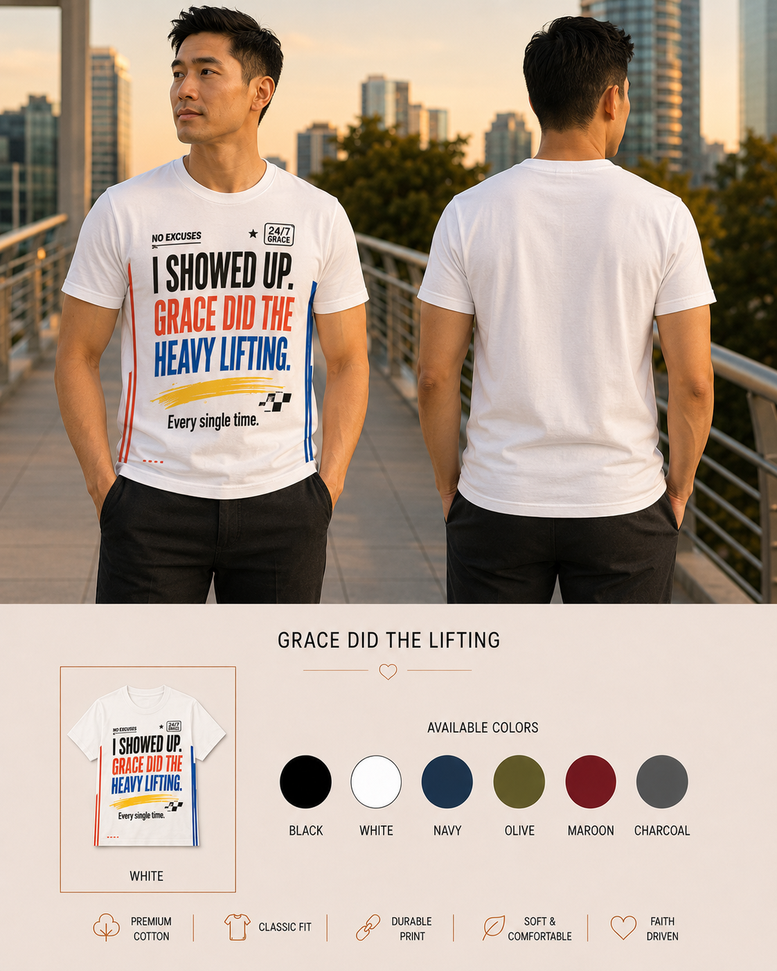 Grace Did the Lifting | Unisex Faith T-Shirt & Hoodie