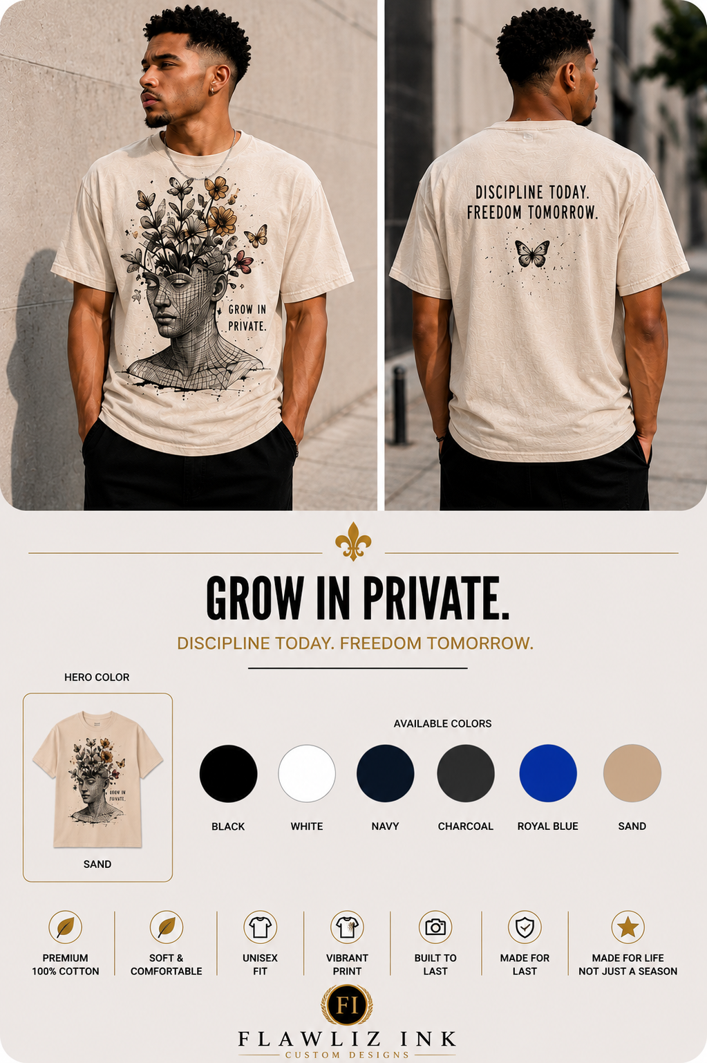 Grow In Private™ | T-Shirt & Hoodie