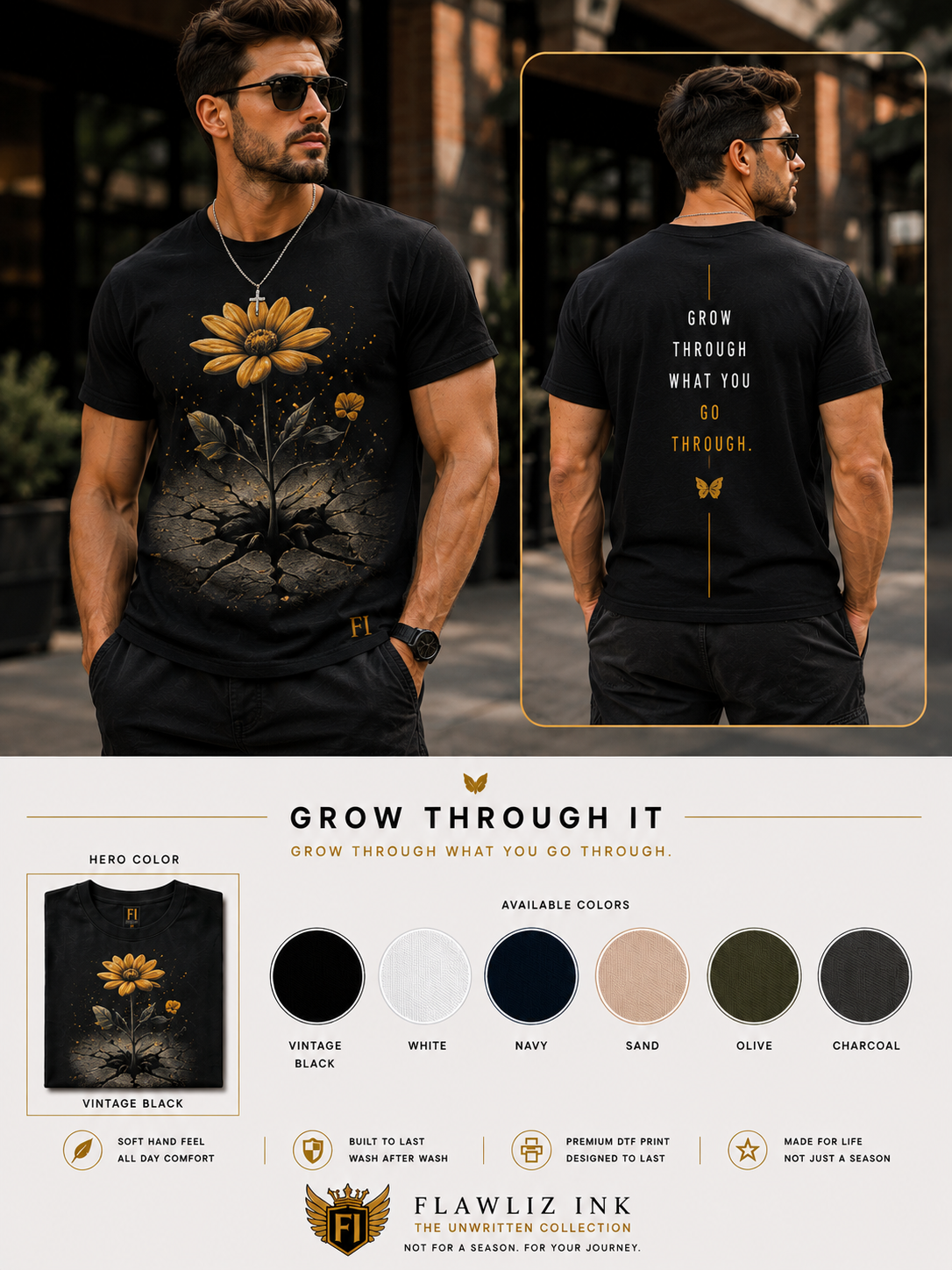Grow Through It | Premium Unisex Graphic Tee | T-Shirt & Hoodie