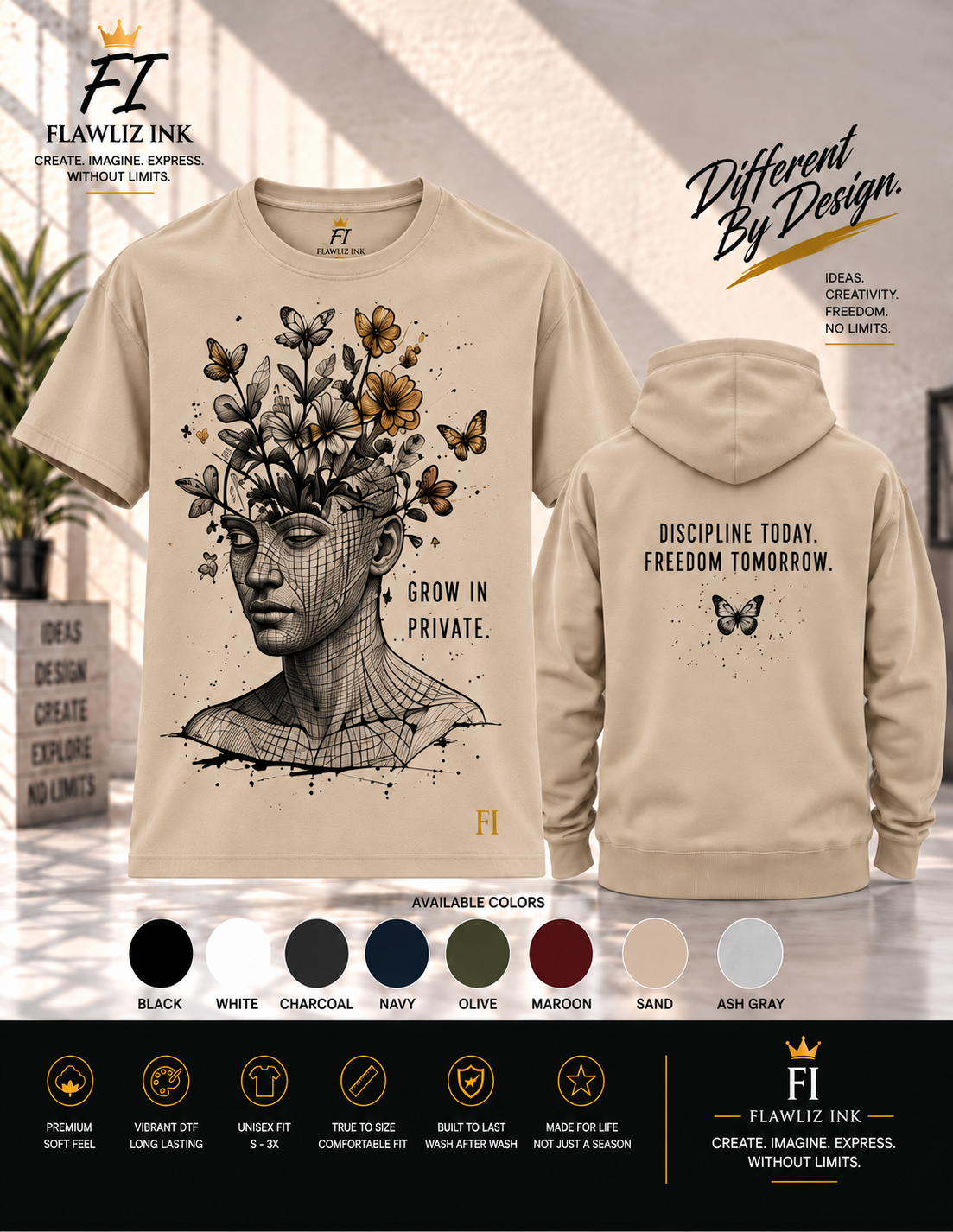 Grow In Private™ | Graphic Tee & Hoodie