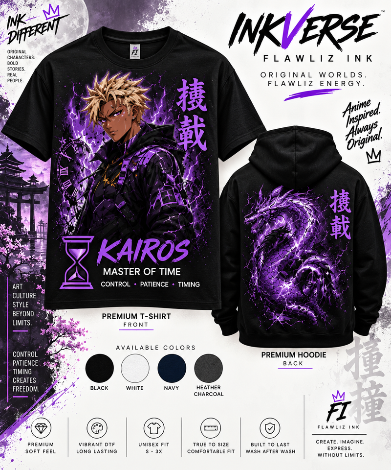 KAIROS | Master of Time | InkVerse Premium T-Shirt & Hoodie.