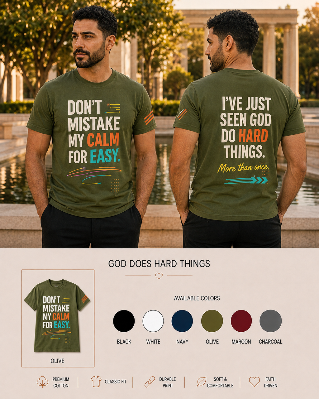 God Does Hard Things – Unisex Faith T-Shirt & Hoodie