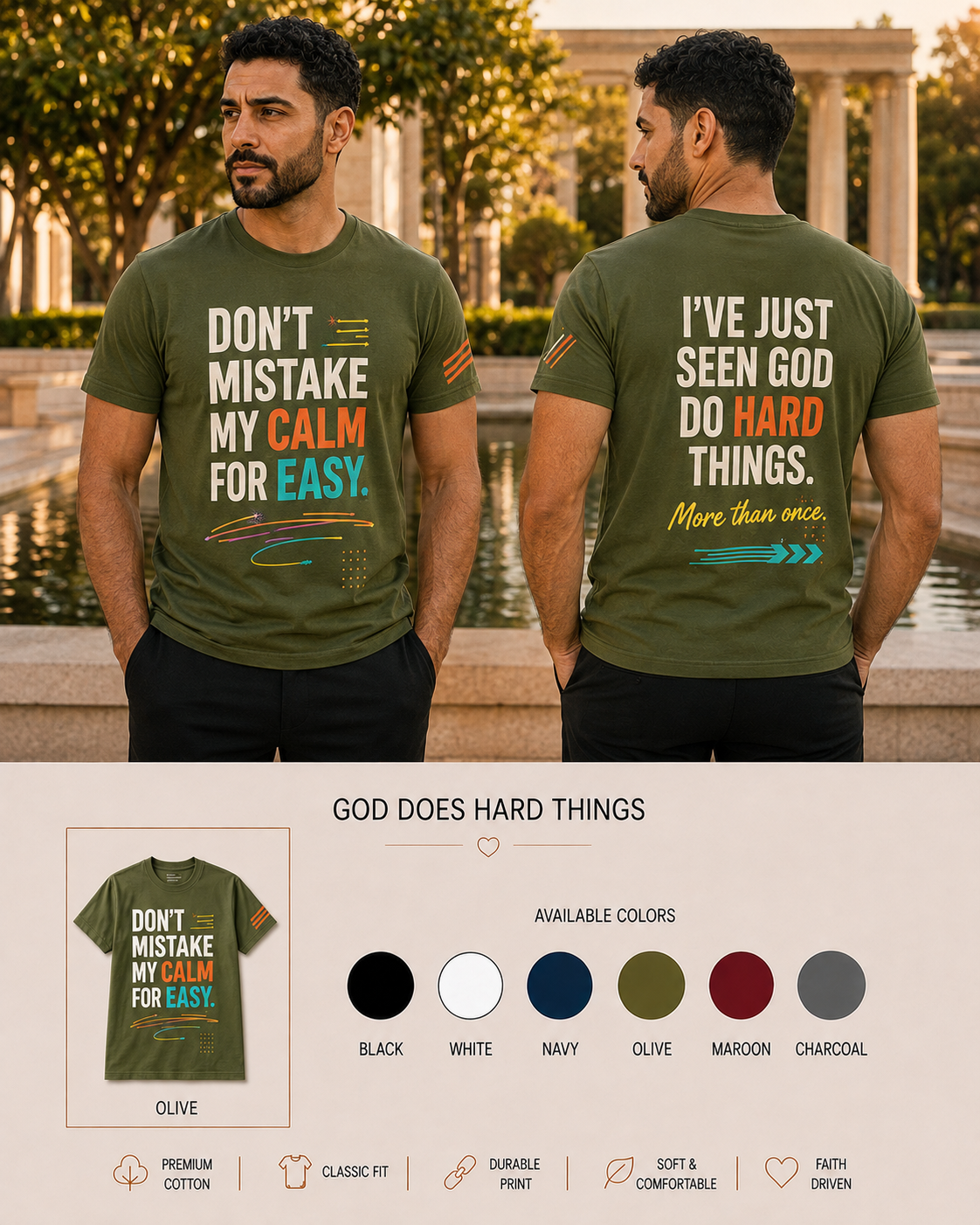 God Does Hard Things – Unisex Faith T-Shirt & Hoodie