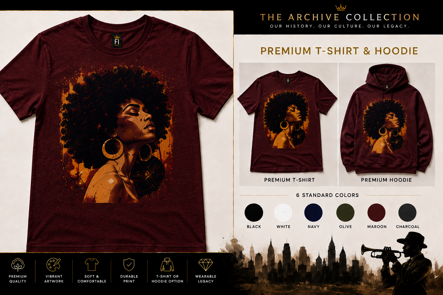 Soul Sister graphic tee and hoodie by Flawliz Ink - product image 1