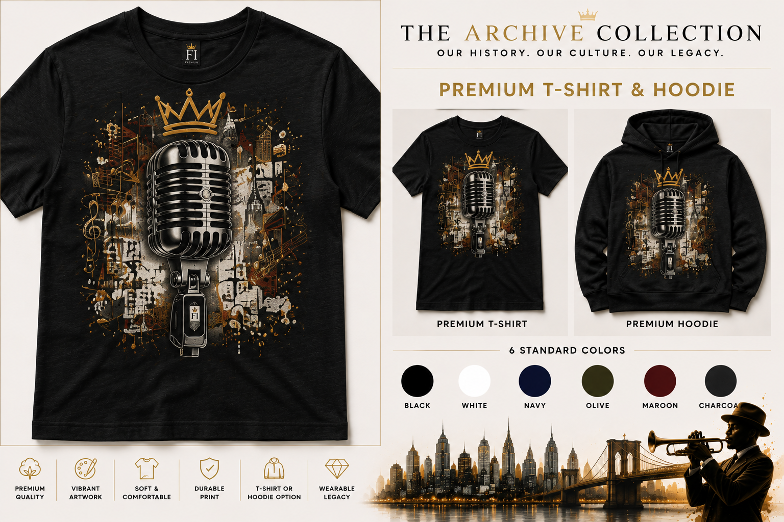 The Mic graphic tee and hoodie by Flawliz Ink - product image 1