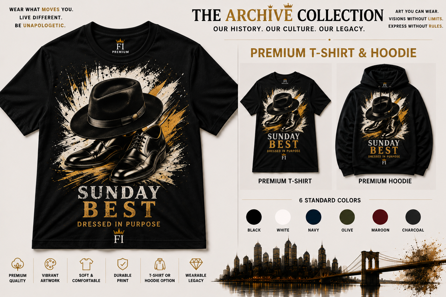 Sunday Best graphic tee and hoodie by Flawliz Ink - product image 1