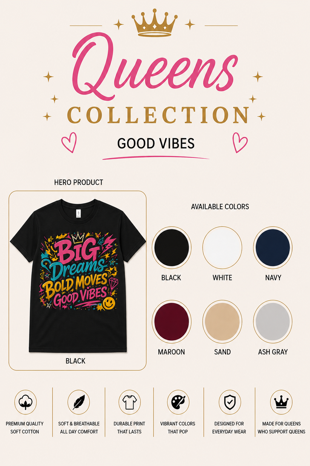 Big Dreams Bold Moves Women's Graphic T-Shirt & Hoodie