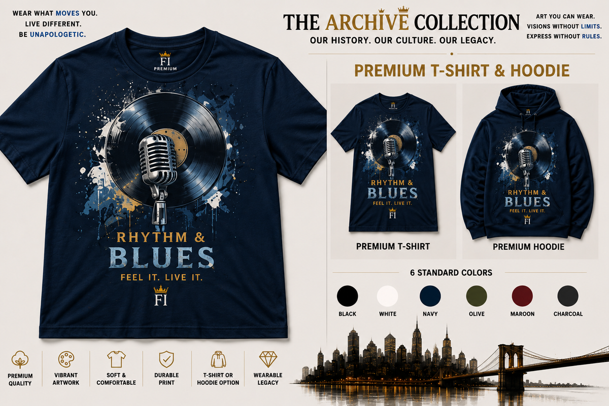 Rhythm & Blues graphic tee and hoodie by Flawliz Ink - product image 1