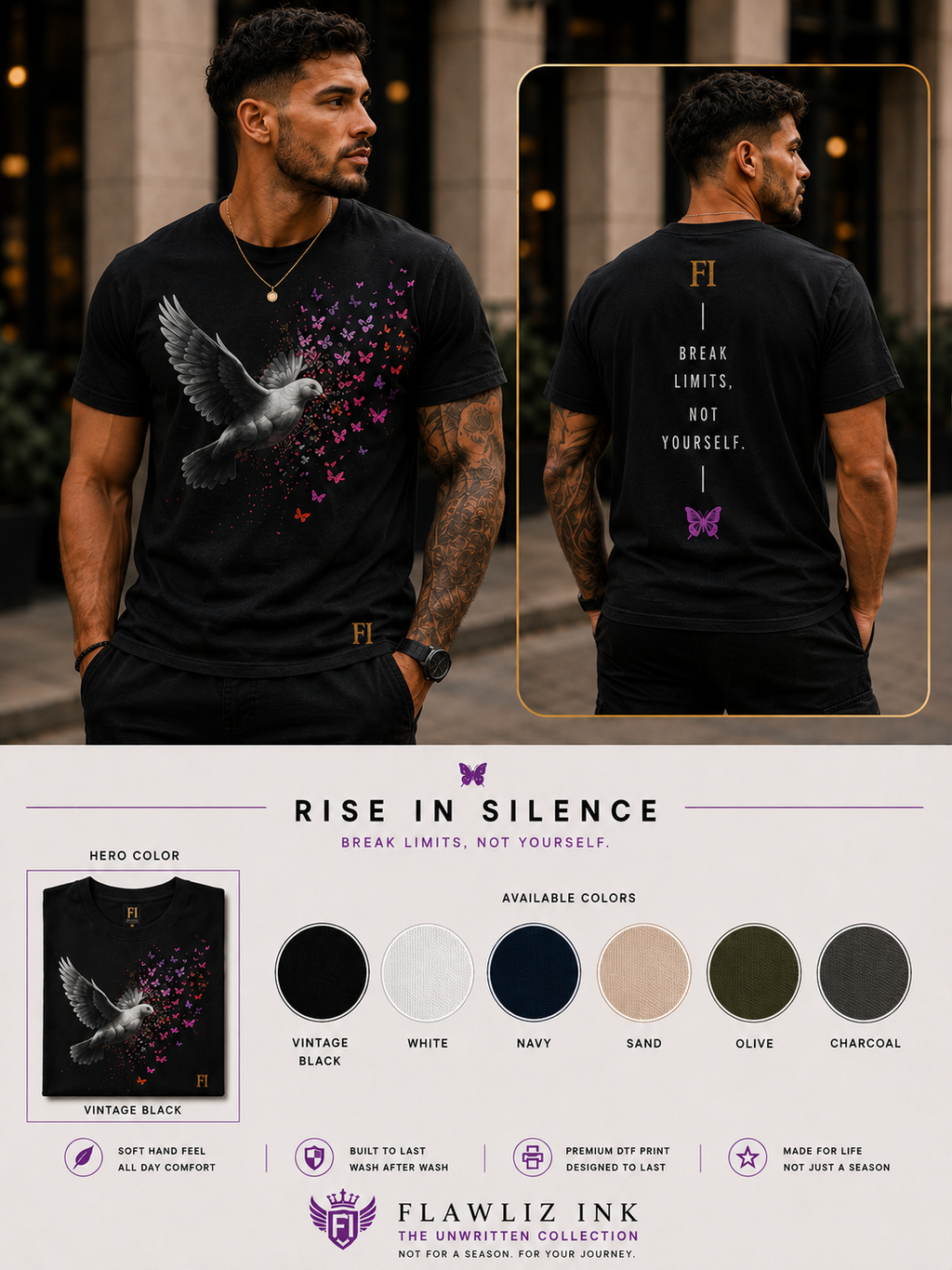 Rise in Silence Tee | T-Shirt & Hoodie
