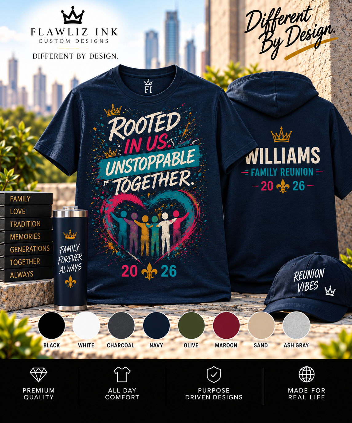 Rooted in Us, Unstoppable Together | Graphic Tee & Hoodie