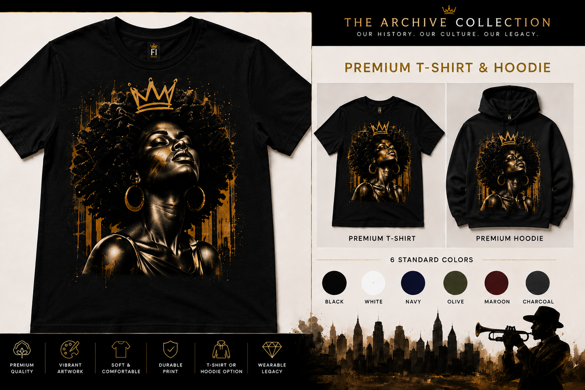 Black Excellence graphic tee and hoodie by Flawliz Ink - product image 1