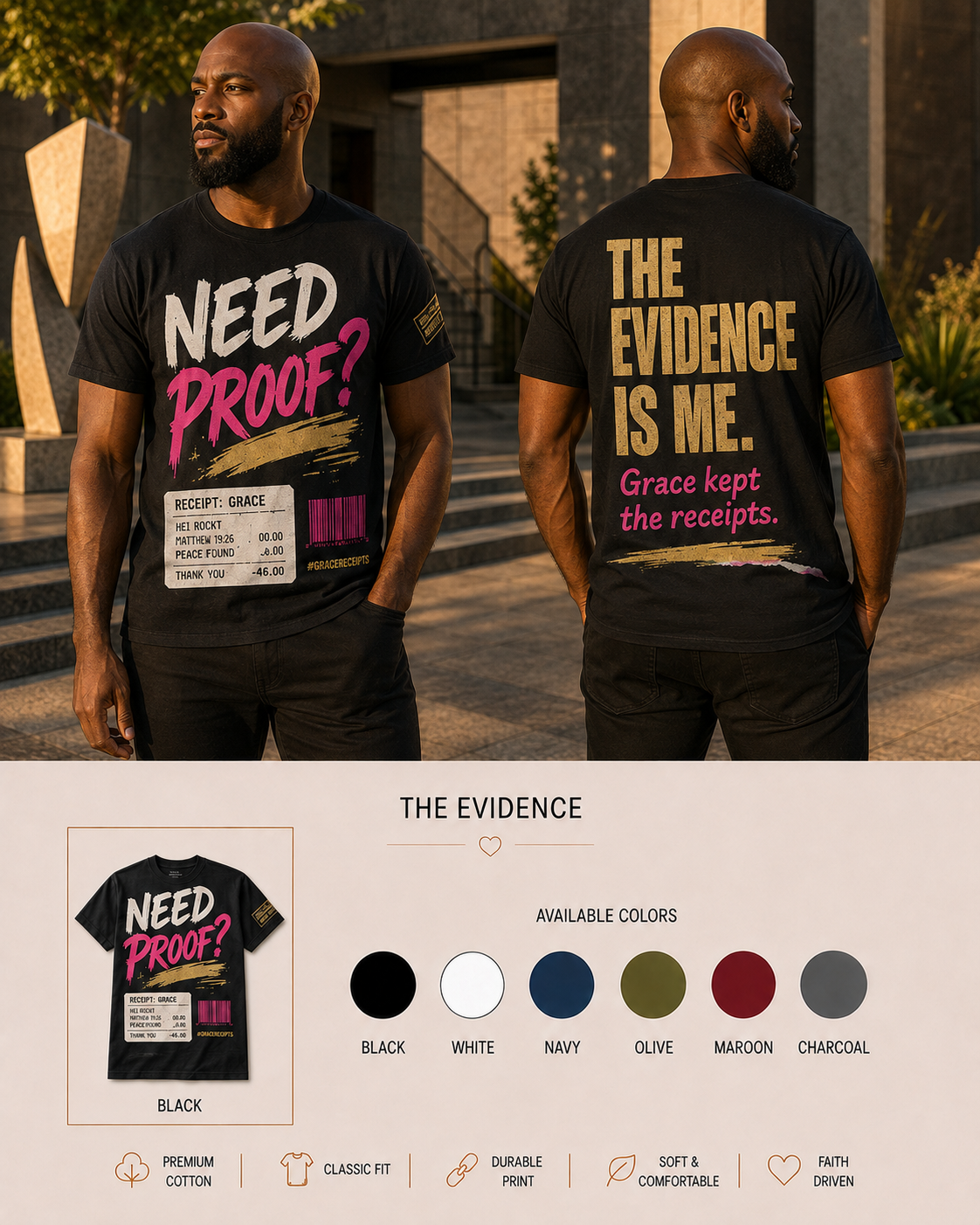 The Evidence | Unisex Faith T-Shirt & Hoodie