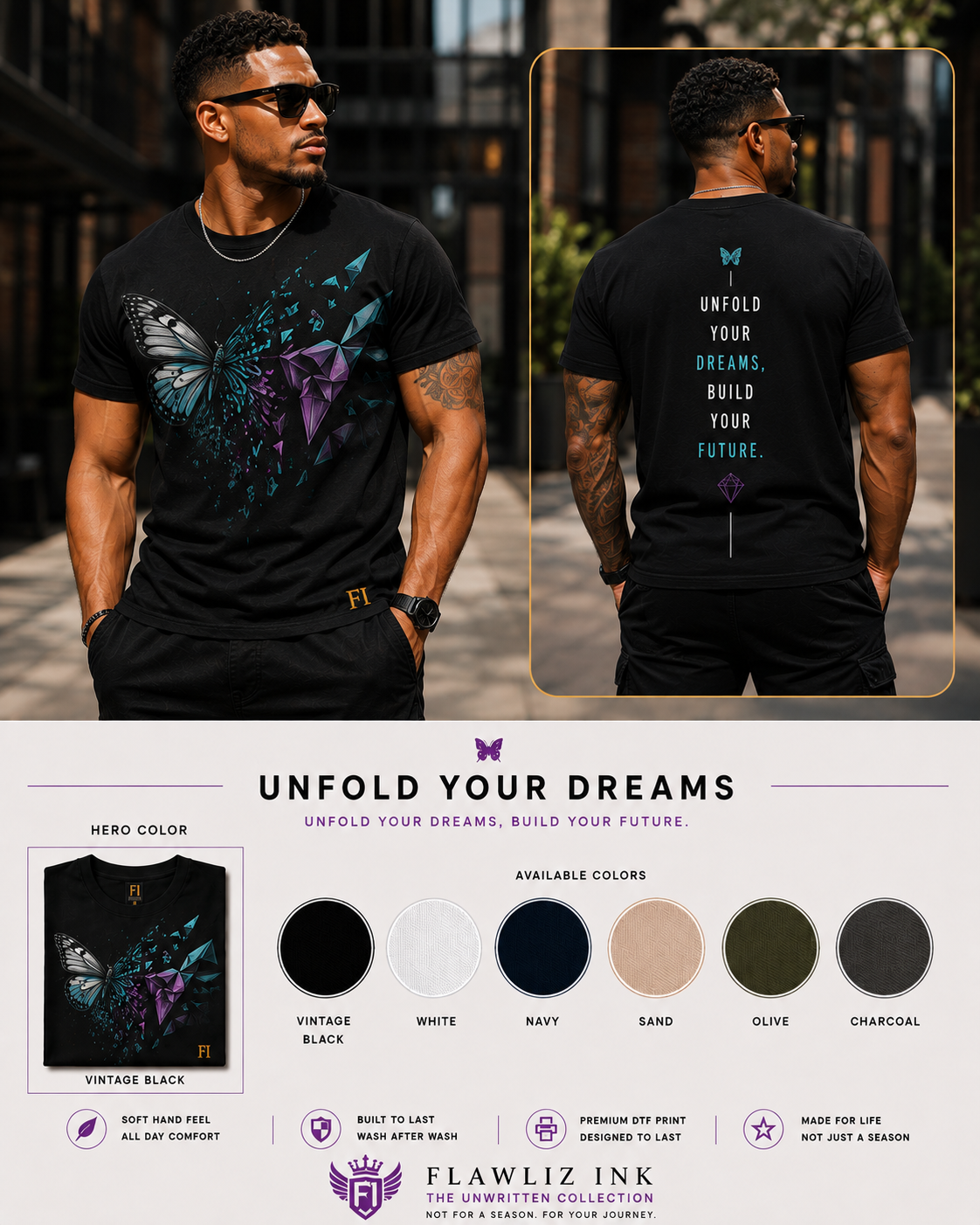Unfold Your Dreams | Premium Unisex Graphic Tee | T-Shirt & Hoodie