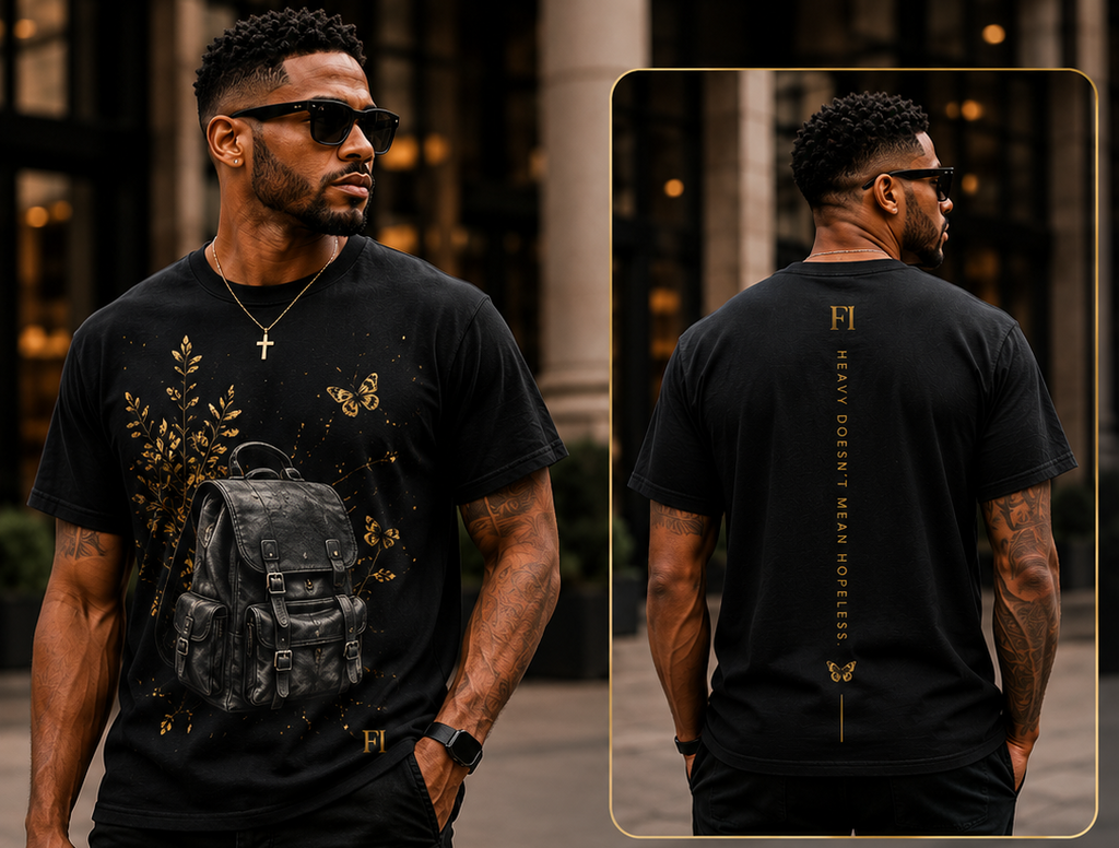 Burdened, Not Broken | Premium Graphic Backpack Tee | T-Shirt & Hoodie