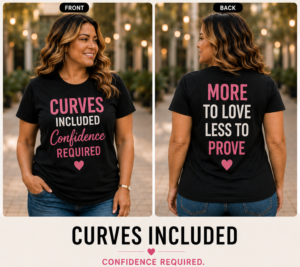 Curves Included, Confidence Required Women's Graphic T-Shirt & Hoodie