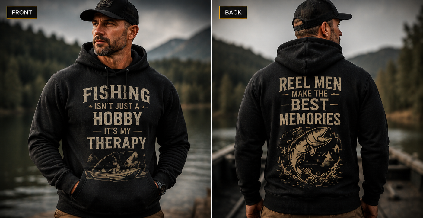 Fishing Is My Therapy Hoodie | T-Shirt & Hoodie