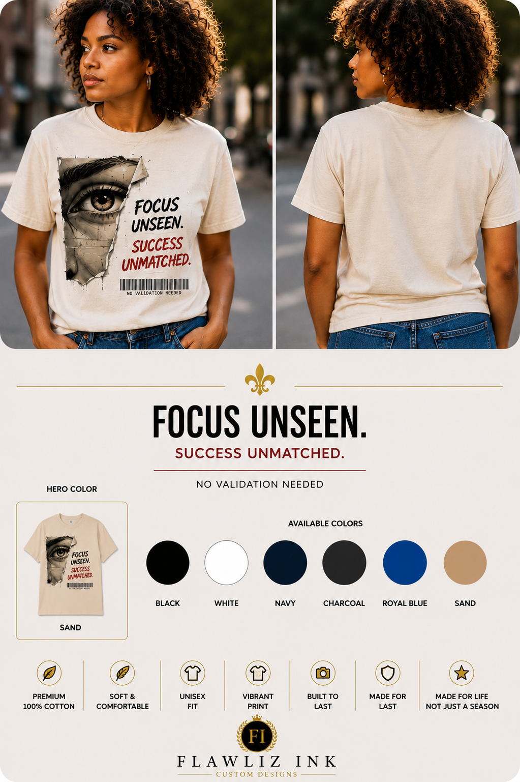 Focus Unseen. Success Unmatched.™ | T-Shirt & Hoodie