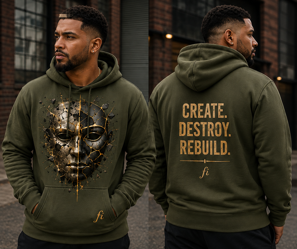 Create. Destroy. Rebuild. | Men’s Premium Graphic Hoodie | T-Shirt & Hoodie