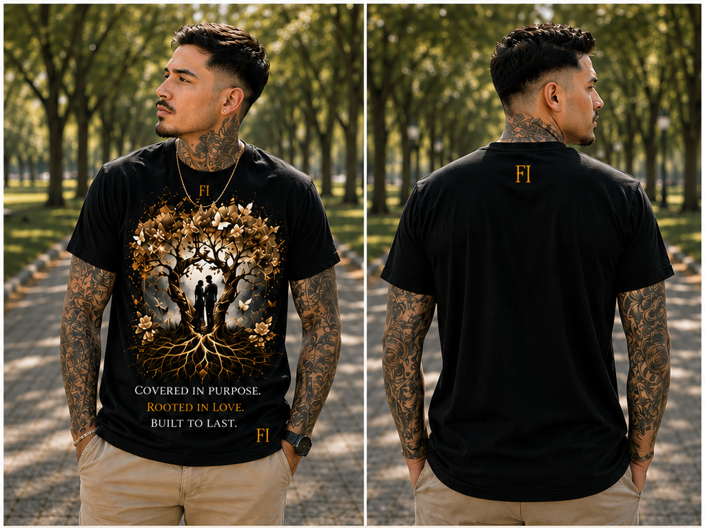 Covered in Purpose. Rooted in Love. Built to Last. – Graphic T-Shirt & Hoodie