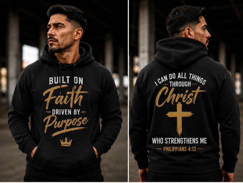 Built on Faith | Premium Graphic Hoodie | T-Shirt & Hoodie