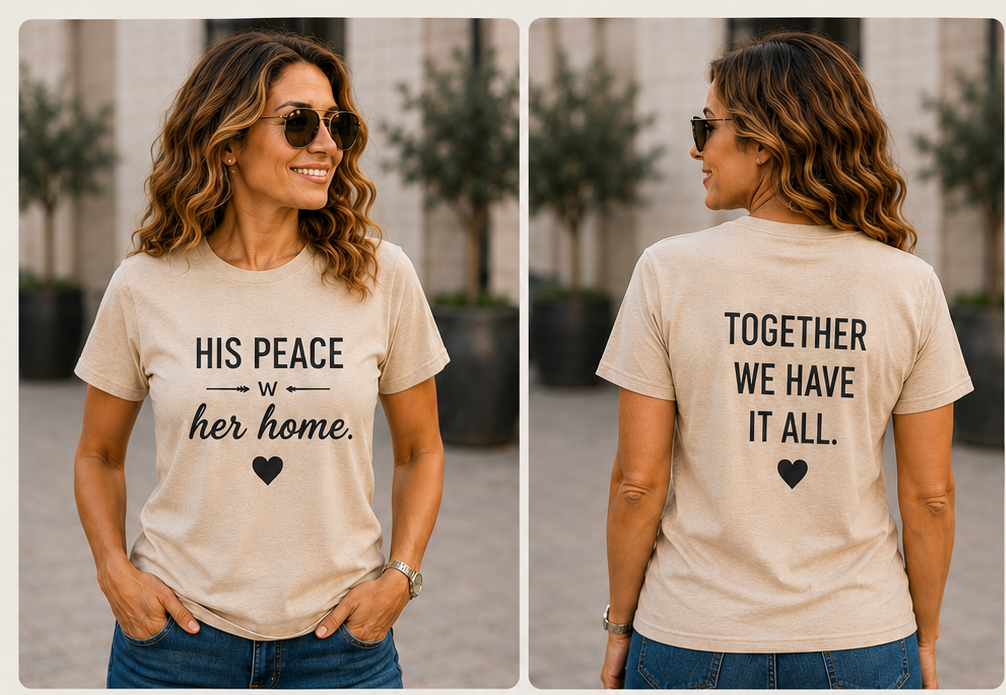 His Peace Is Her Home Women's Graphic T-Shirt & Hoodie