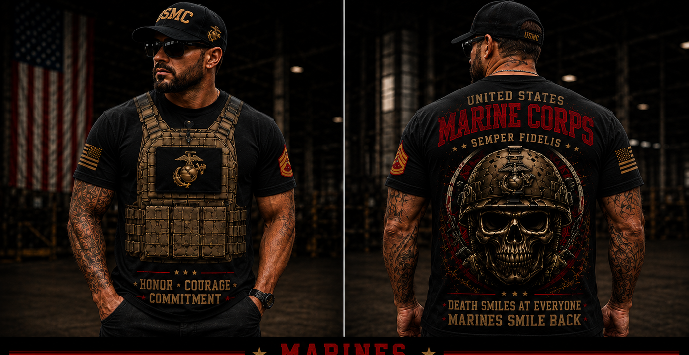 Honor • Courage • Commitment | United States Marine Corps Tactical Tee | T-Shirt & Hoodie