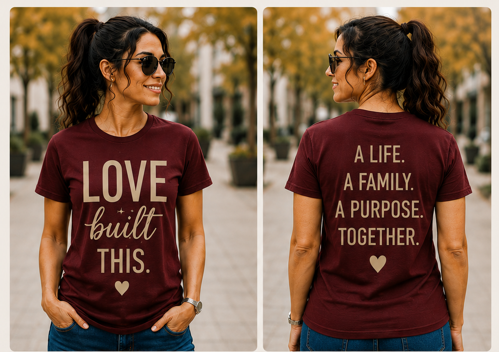 Love Built This Women's Graphic T-Shirt & Hoodie