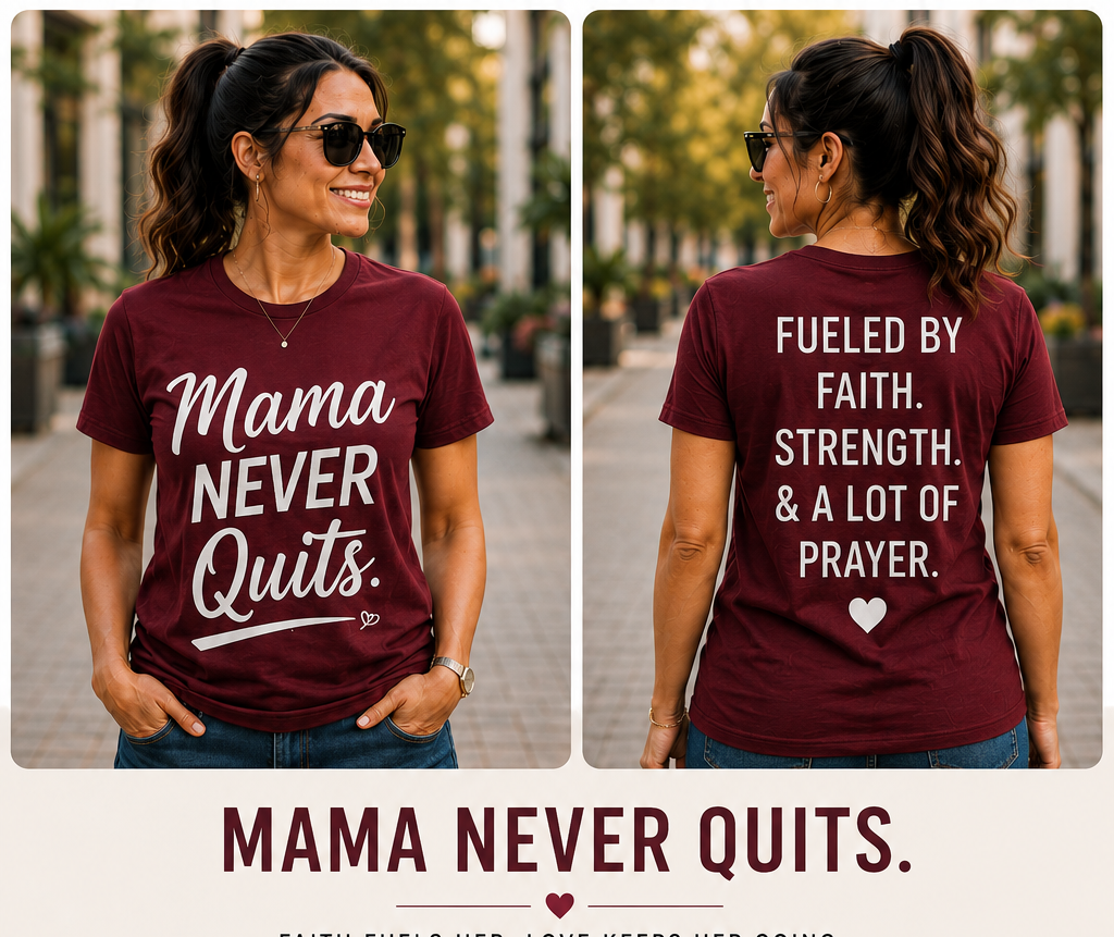 Mama Never Quits Women's Graphic T-Shirt & Hoodie