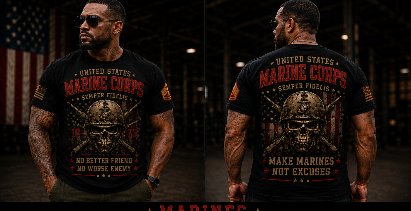 No Better Friend. No Worse Enemy 2 | USMC Warrior Edition Tee | T-Shirt & Hoodie