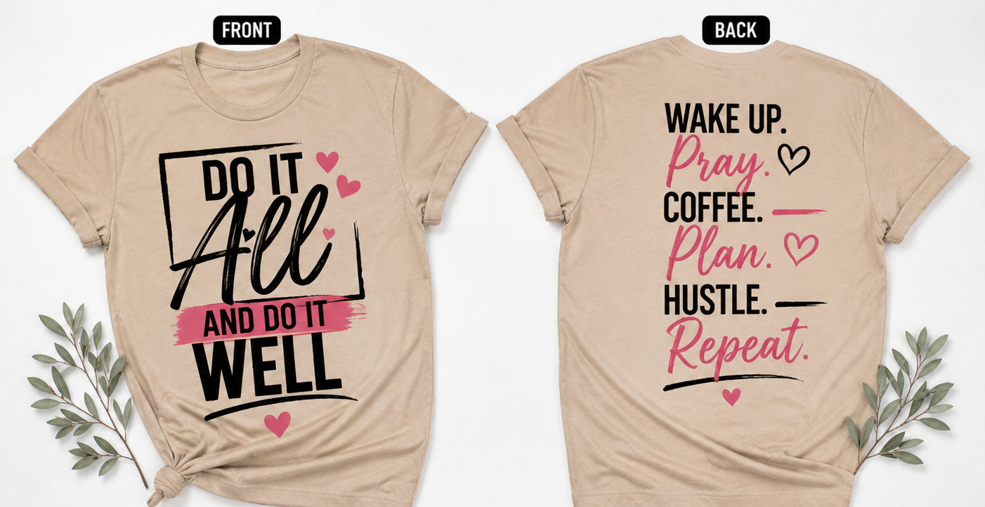 Running on Coffee, Chaos & Lip Gloss Women's Graphic T-Shirt & Hoodie