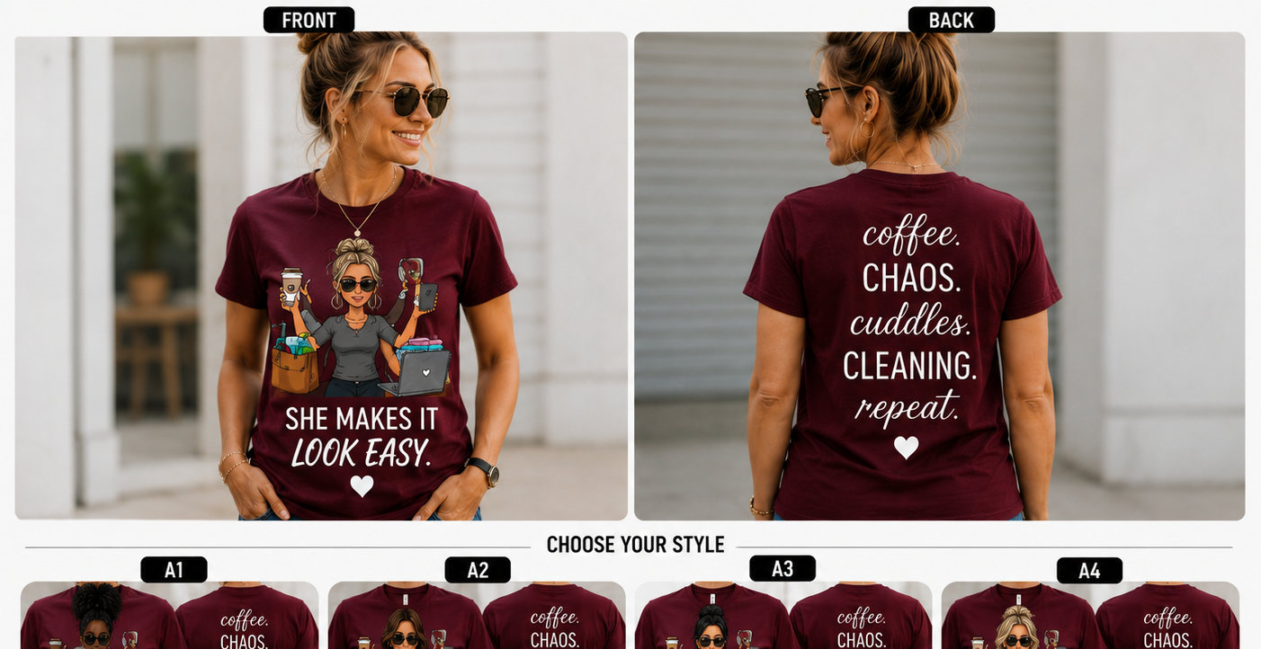 She Makes It Look Easy Women's Graphic T-Shirt & Hoodie