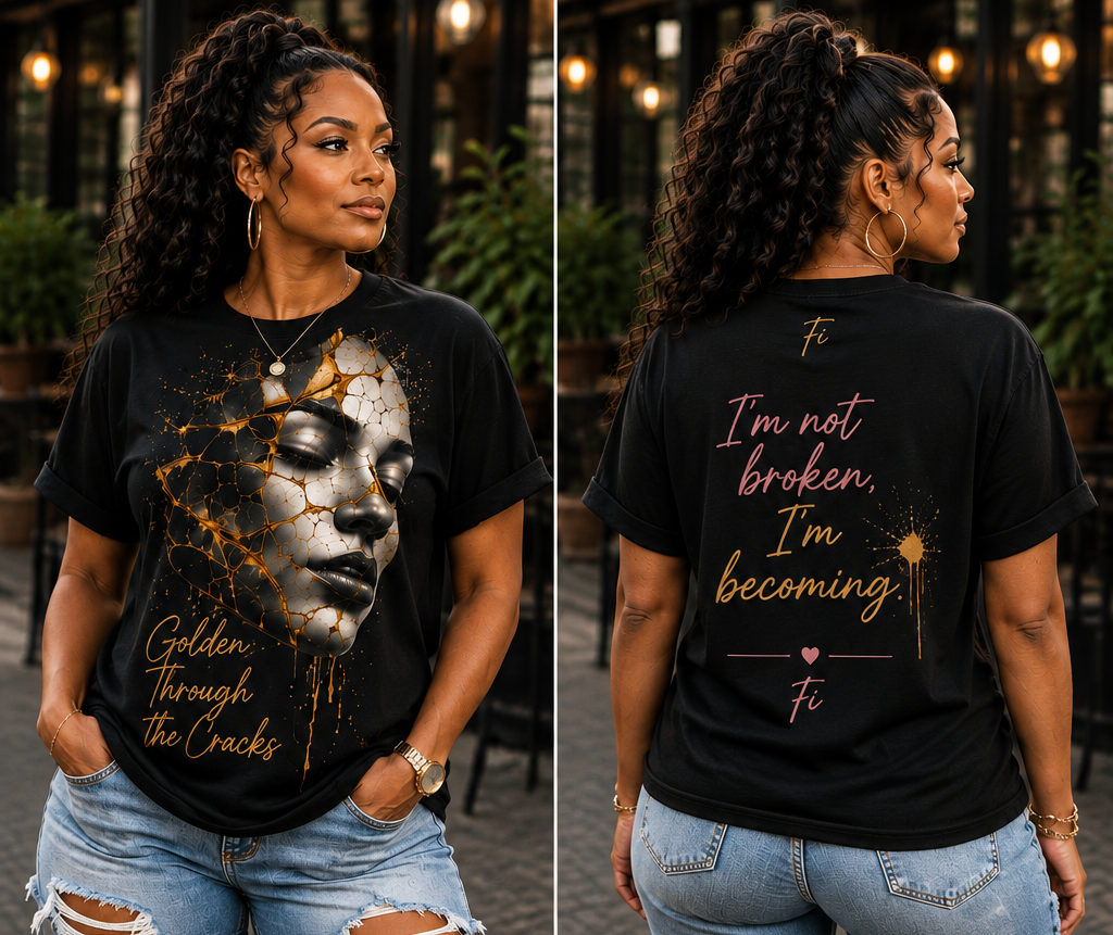 Golden Through the Cracks | Women’s Graphic T-Shirt & Hoodie